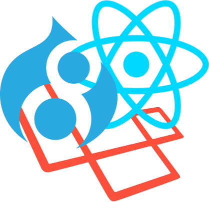 Drupal 8, Laravel and React icon